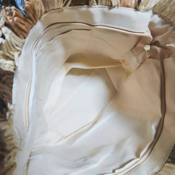 Boho Chic Straw Tote Bag Colorful Tassel Beach Bag Vacay Summer Fringe Woven - Picture 10 of 13